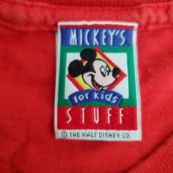 Vintage Mickey's For Kids Stuff T-shirt Minnie Mickey Pluto Red Youth Size XL - Picture 4 of 9